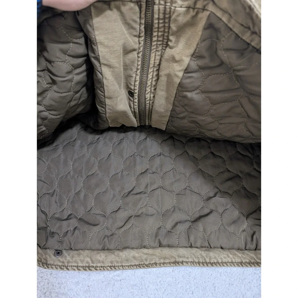 Levis‎ Mens 2XL Brown Jacket Full Zip Snap Button Cotton Quilted Lined Bomber